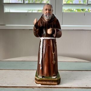 Saint Padre Pio Statue 8.5 inches Ceramic Made in Italy Catholic Church Religion